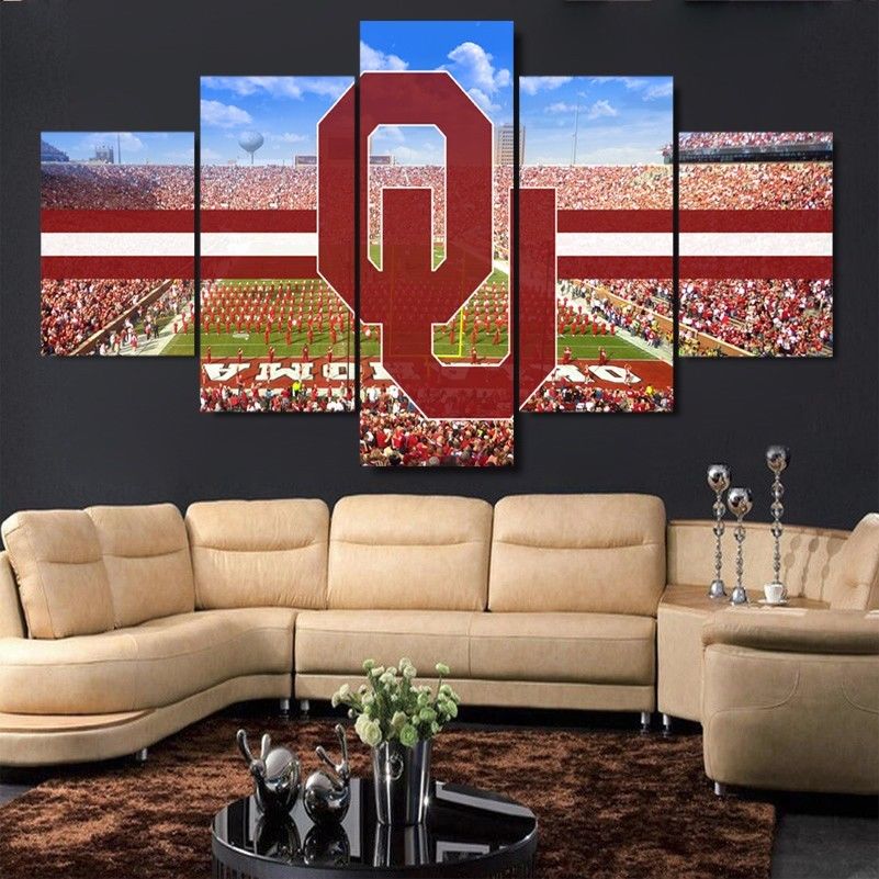 Oklahoma Sooners Stadium Canvas Print Wall Art Home decor drop shipping - 副本