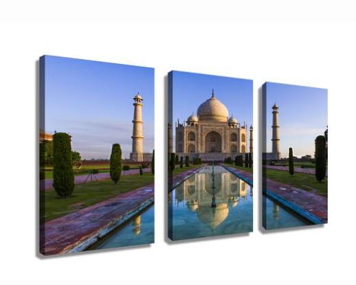 Taj Mahal Building landscape canvas prints wall art drop shipping - 副本