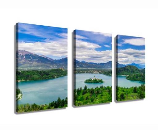 Island in the Lake Landscape Giclee wall decor drop shipping - 副本