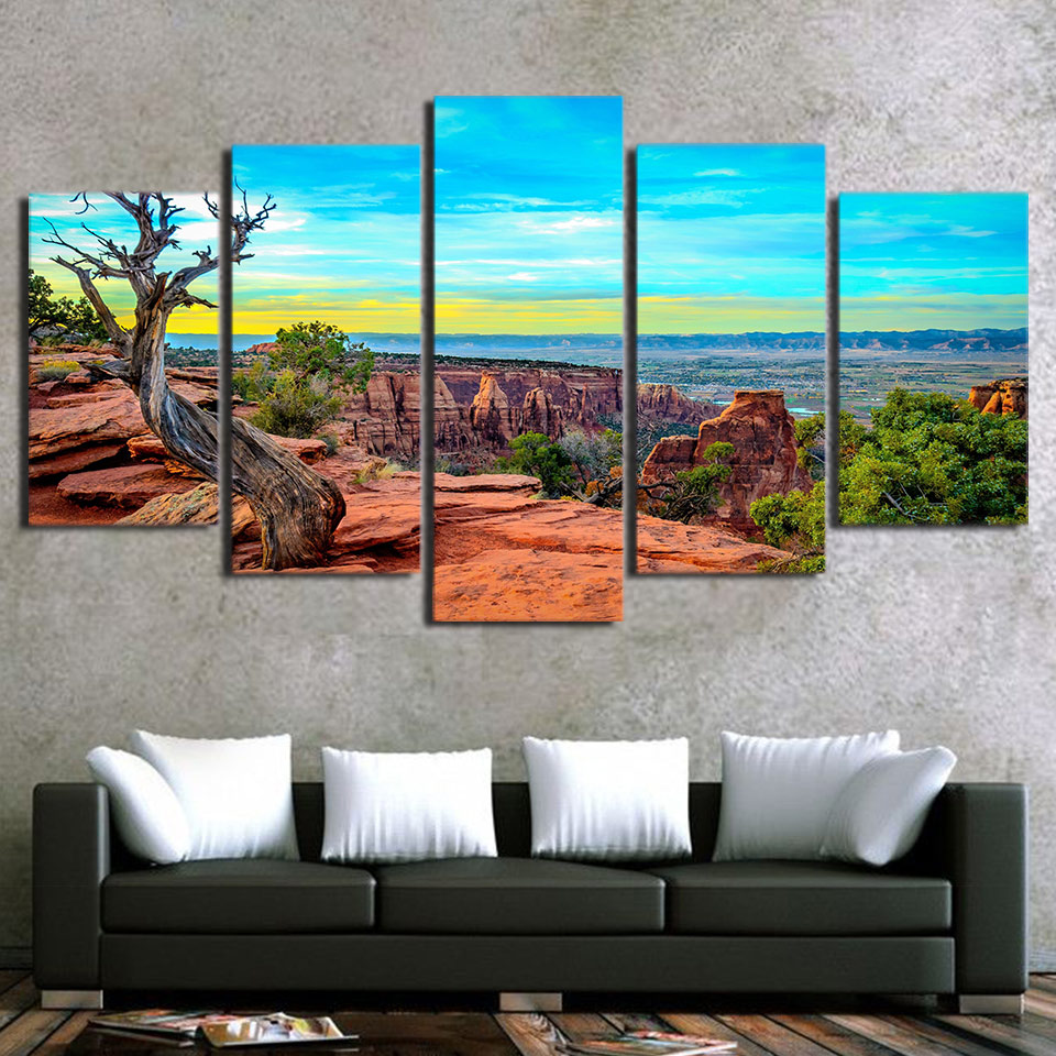  canvas Mountain sunset canvas wall painting drop shipping - 副本