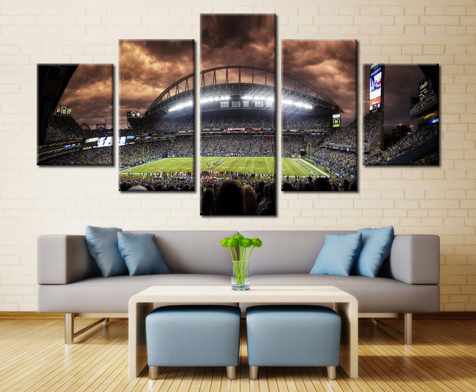 New York Yankees Night Stadium baseball wall art canvas drop shipping - 副本