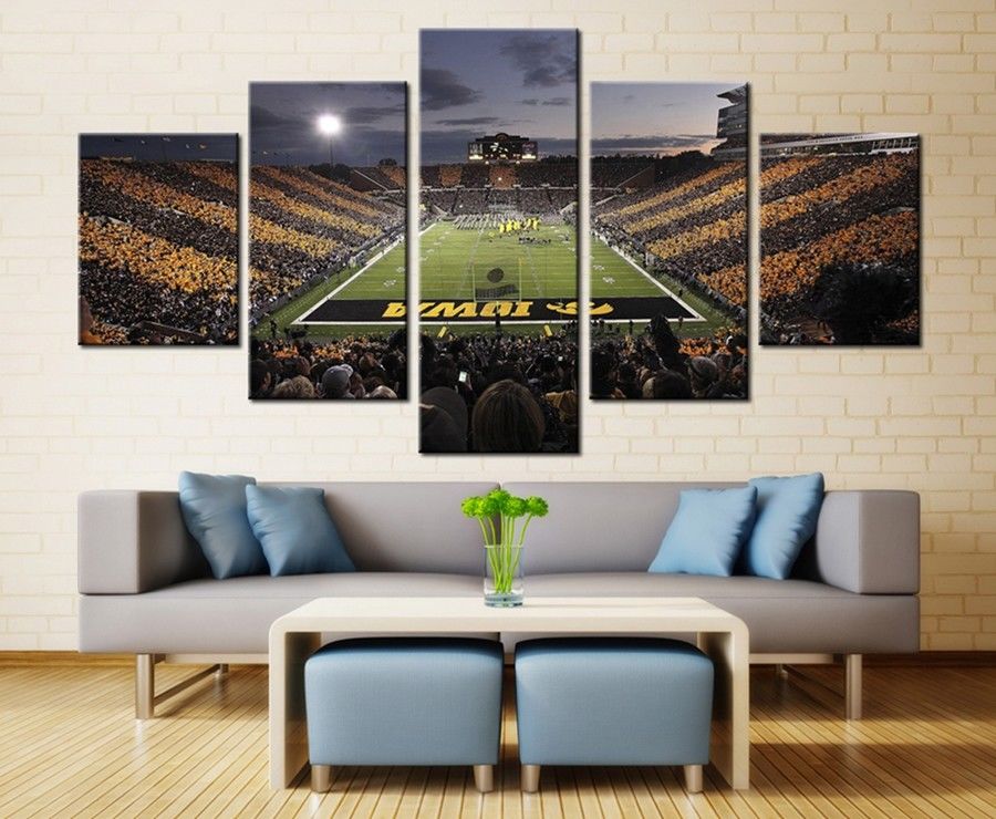 Kinnick Iowa Hawkeyes Stadium football stadium wall art canvas drop shipping - 副本