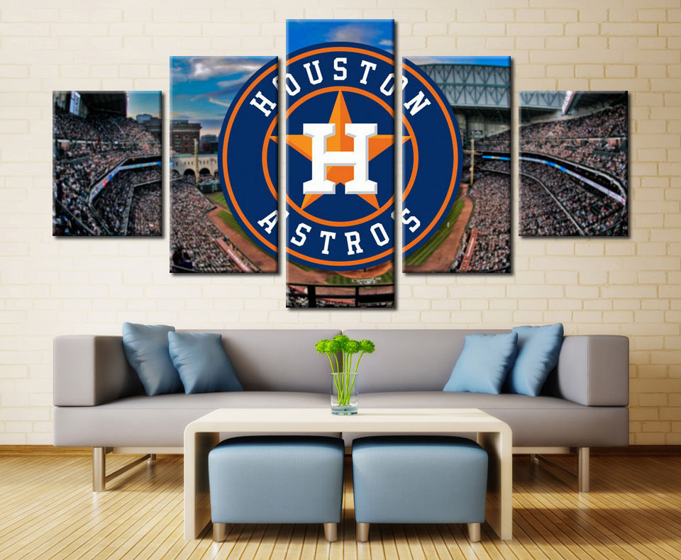 Houston Astros Baseball Stadium Canvas Print Wall Art Home Decor Drop shipping - 副本