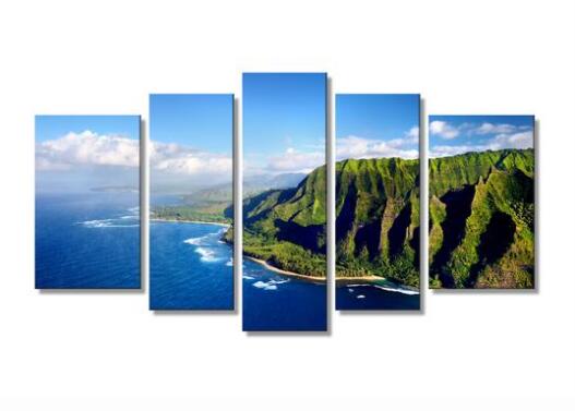 Napali Cost Drone Shot Landscape Canvas wall art drop shipping - 副本 - 副本