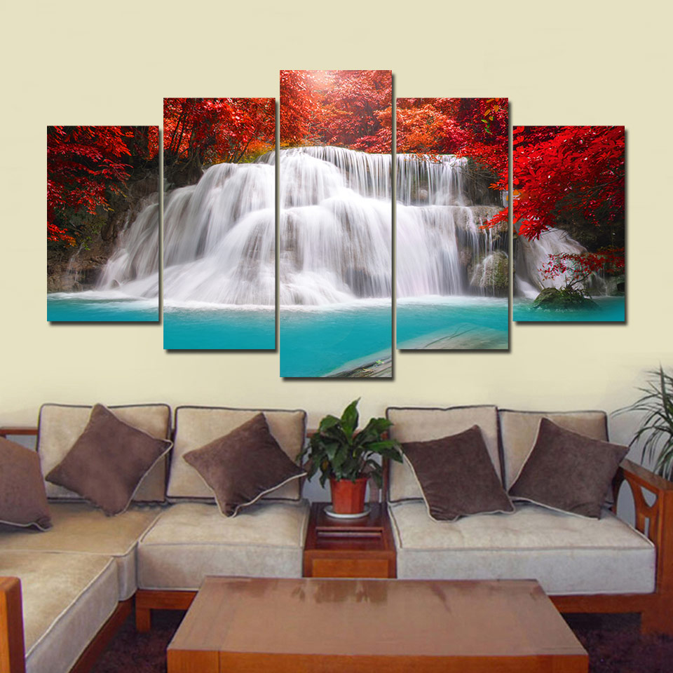 Blossom Waterfall canvas wall art pictures drop shipping - 副本