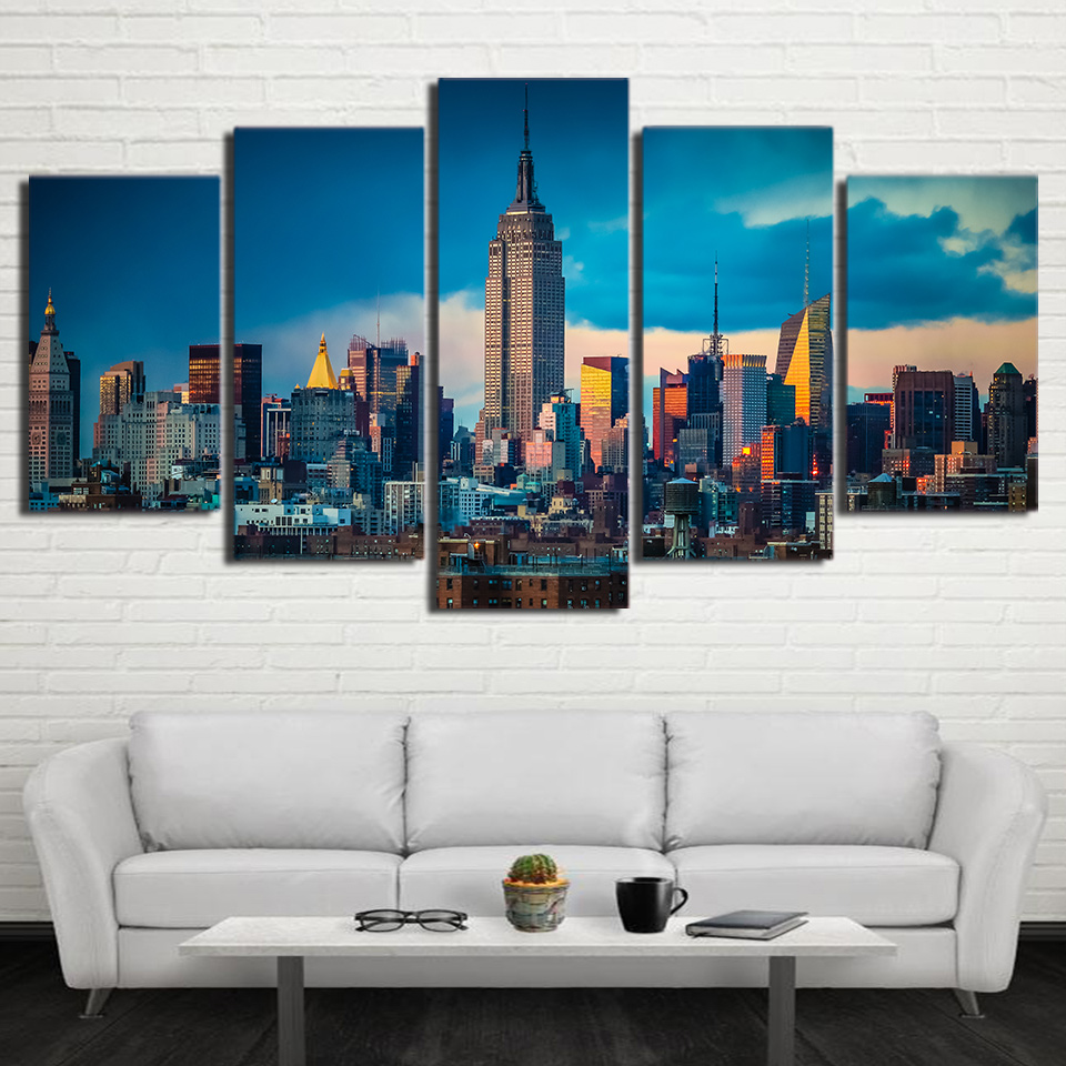 canvas New York Cityscape canvas print wall art drop shipping - 副本