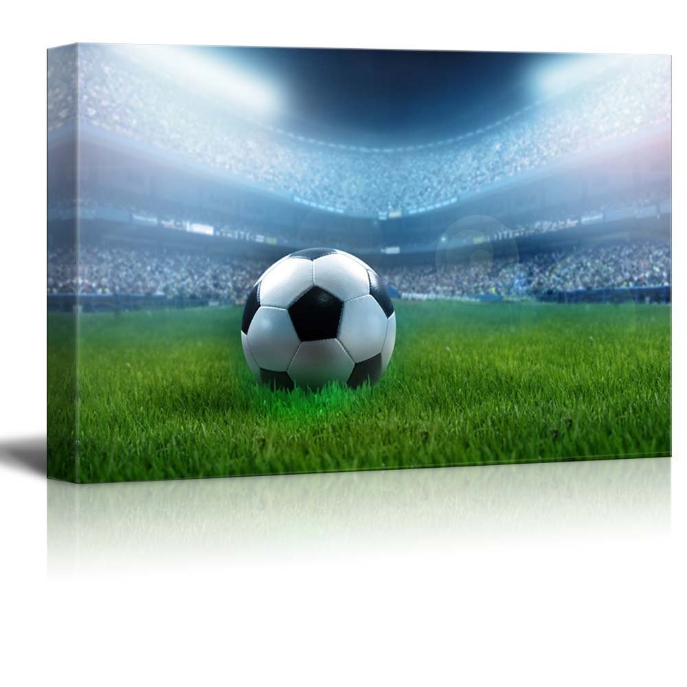  a Football Ball on a Full Stadium Canvas Prints Wall Art Drop shipping - 副本