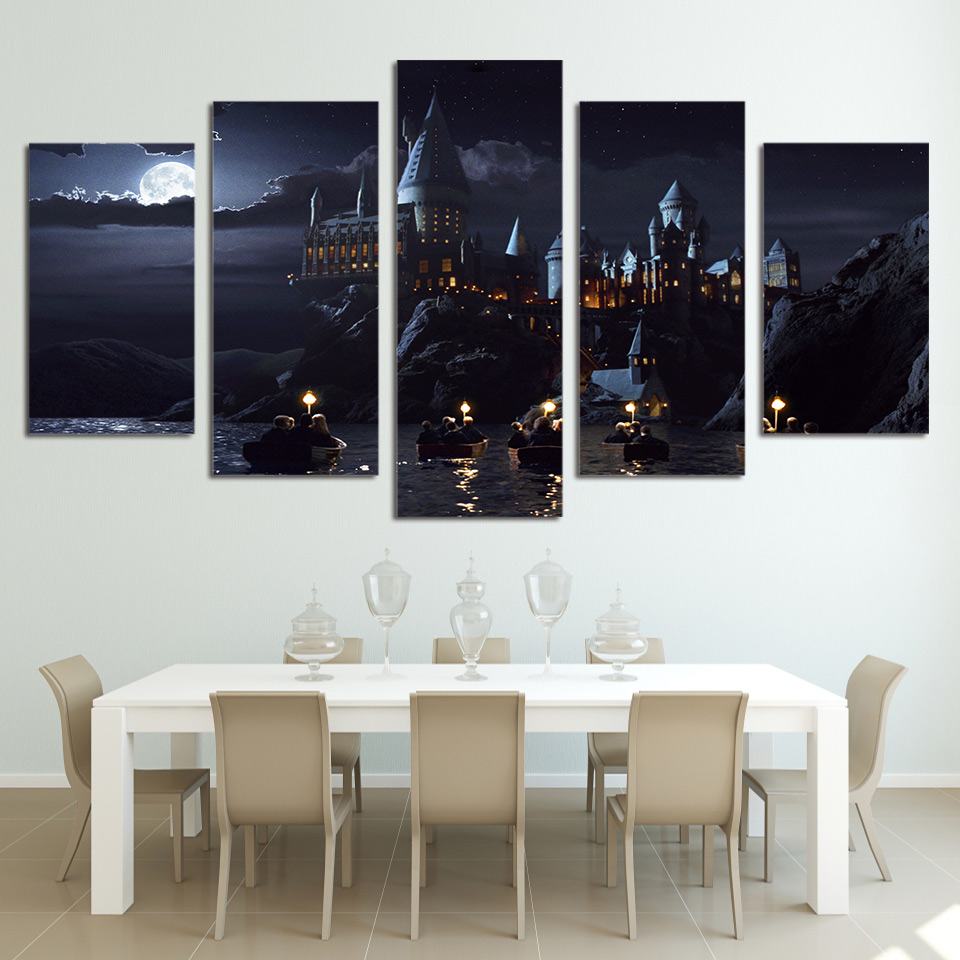 Harry Potter poster School Hogwarts Castle modular Paintings Drop shipping - 副本