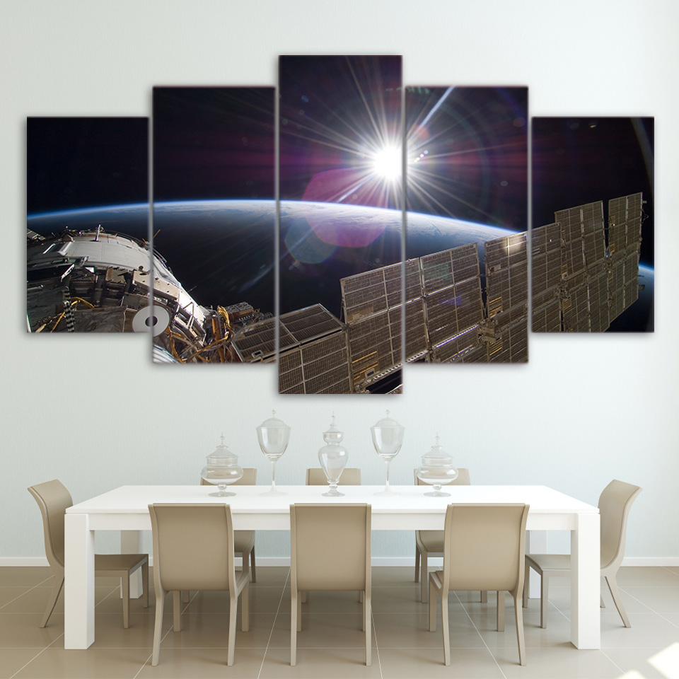 International Space Station Painting Canvas Art wall decor drop shipping - 副本