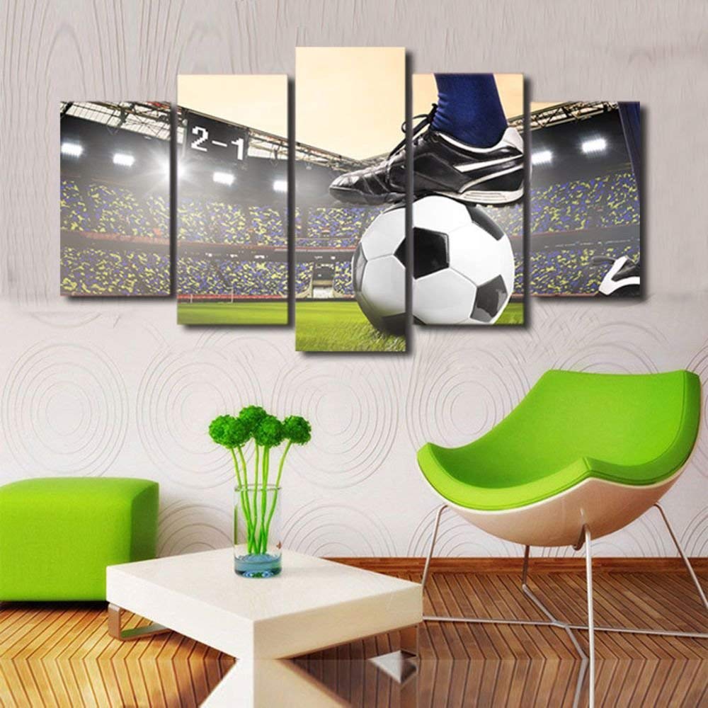 Canvas Art Soccer Match Oil Painting Sports Football Course Wall Pictures Drop shipping - 副本