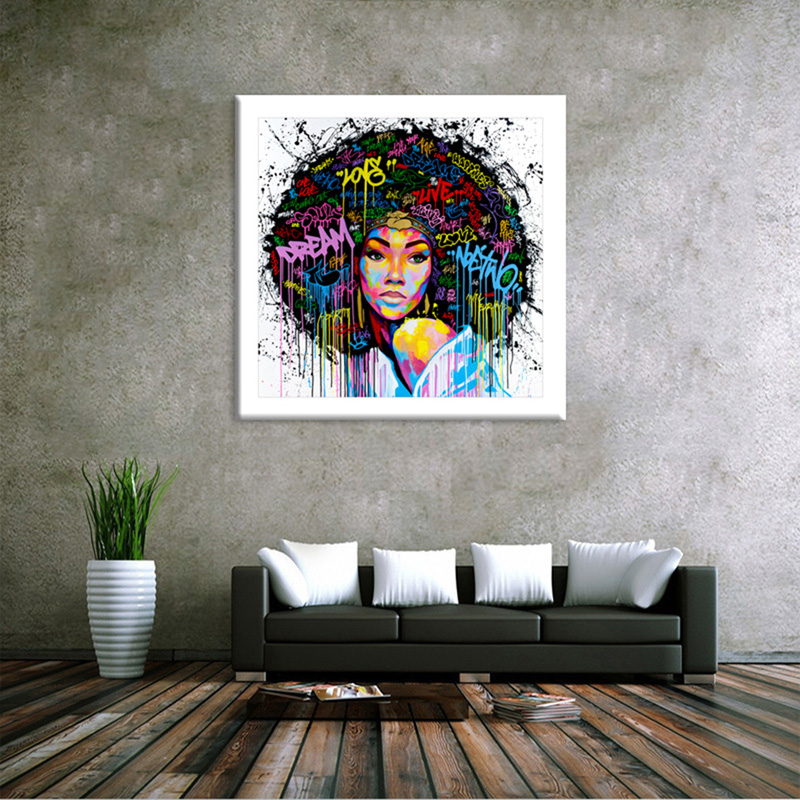 African Women Painting canvas print wall art drop shipping - 副本