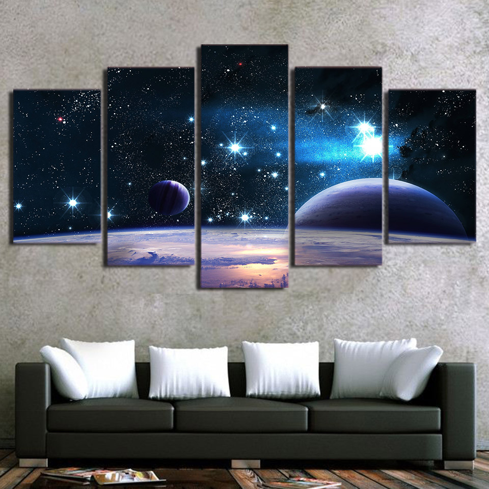 Universe Galaxy Starry Sky Posters canvas painting drop shipping - 副本