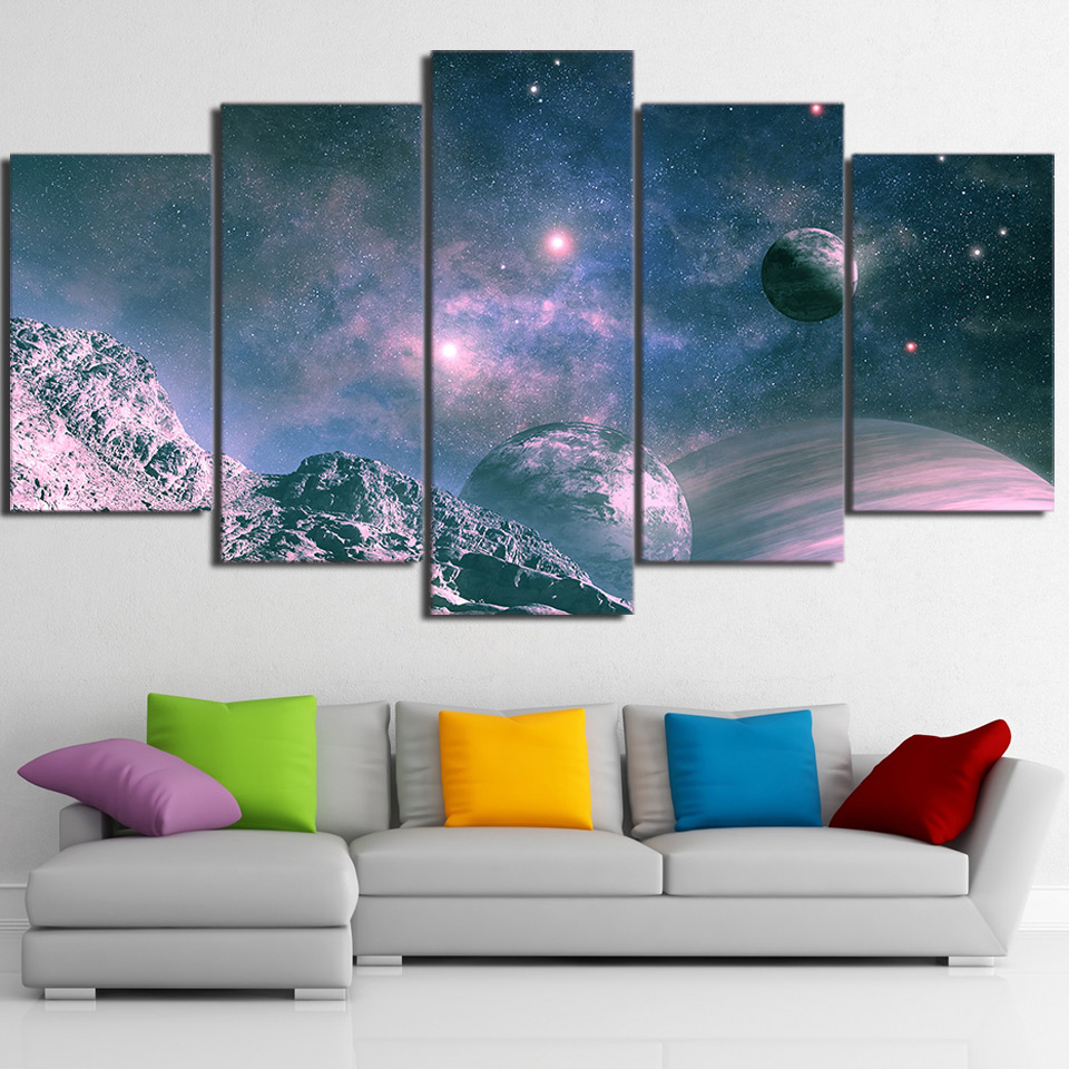 Canvas Painting Universe Starry Sky Space Posters Canvas Print Drop shipping - 副本