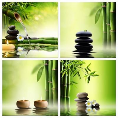 Bamboo Green Pictures on Canvas Wall Art for Home Office Decorations Drop shipping - 副本