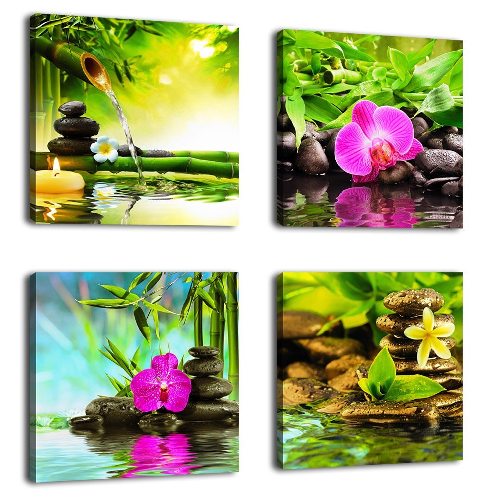  Zen Canvas Prints Spa Wall Decor Canvas Artwork Modern Pictures Drop shipping - 副本