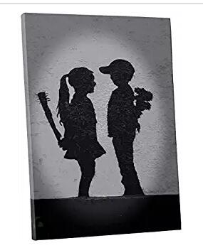 Boy And Girl - banksy Graffiti Street Art Silk Canvas Poster Dropshipping - 副本