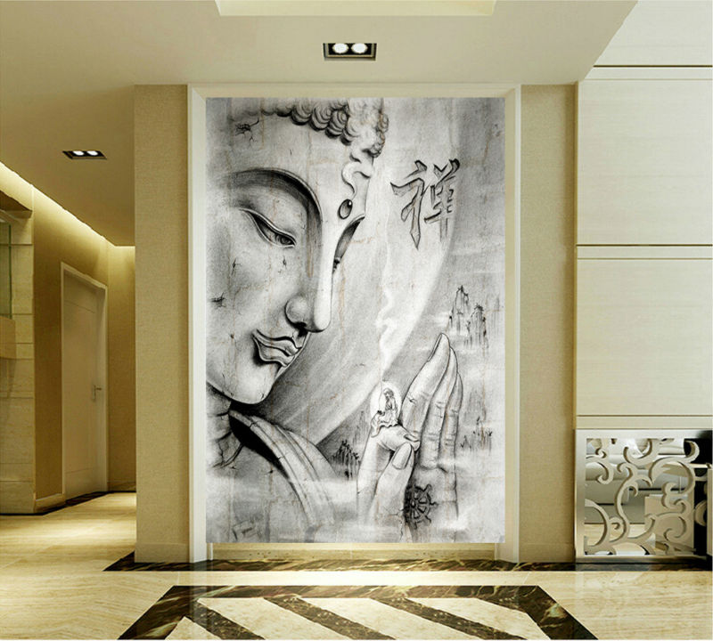 White Religion Buddha Painting on canvas wall art print HD print Painting Dropshipping - 副本