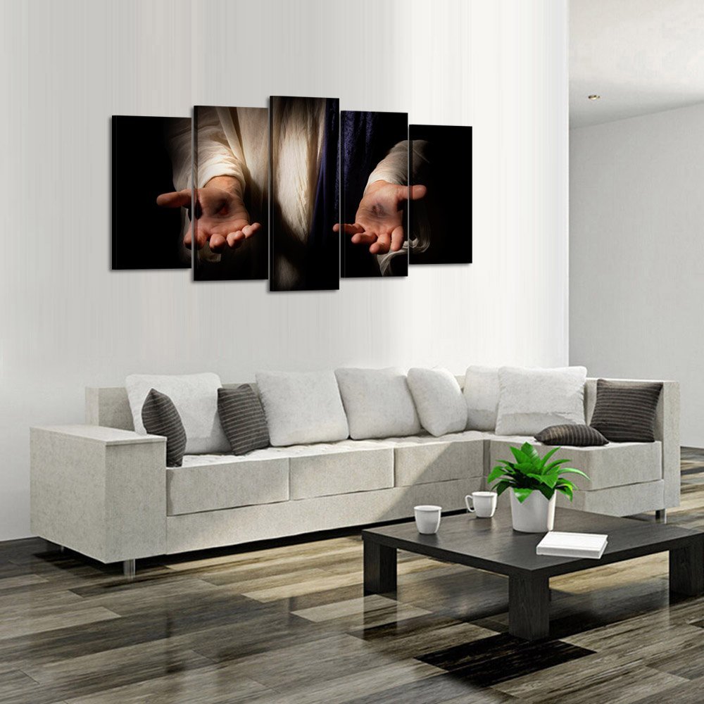  Jesus Hands Resurrected Canvas Prints Wall Art 5 Pieces Poster Dropshipping - 副本