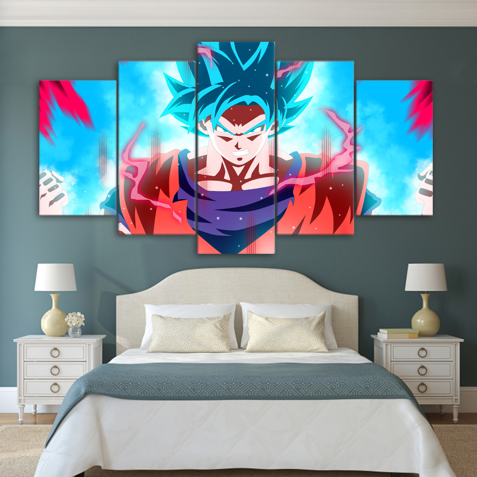 Dragon ball poster super saiyan HD printed canvas art Drop shipping