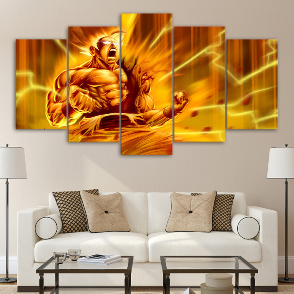 dragon ball warrior powerful painting wall art print drop shipping