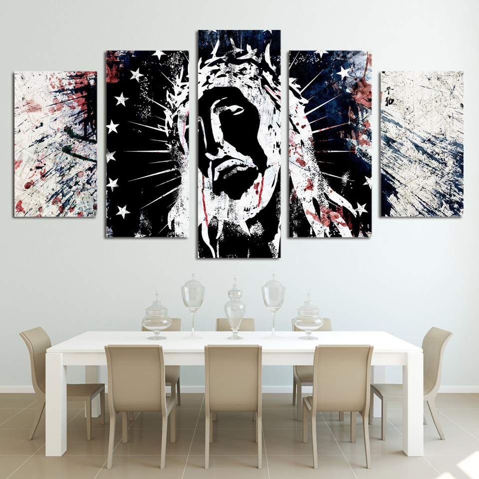 man star around wall frames posters wall art canvas painting drop shipping