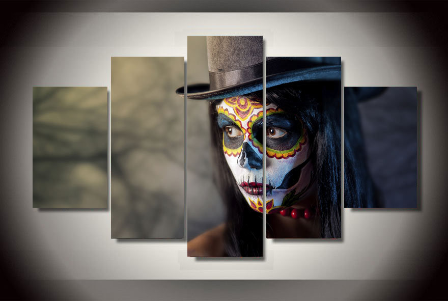 Day of the Dead Face Painting Wall Art canvas drop shipping