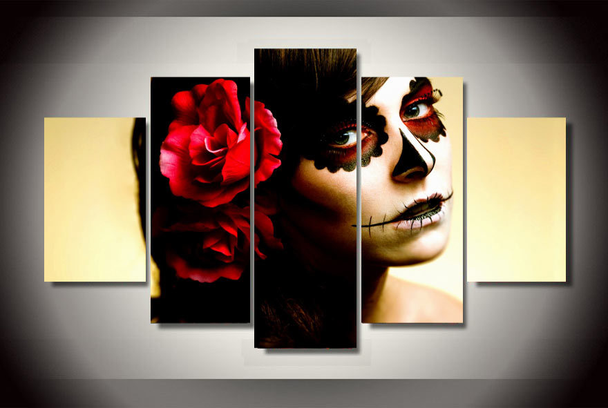 Day of the Dead Face Painting on canvas print poster picture canvas drop shipping