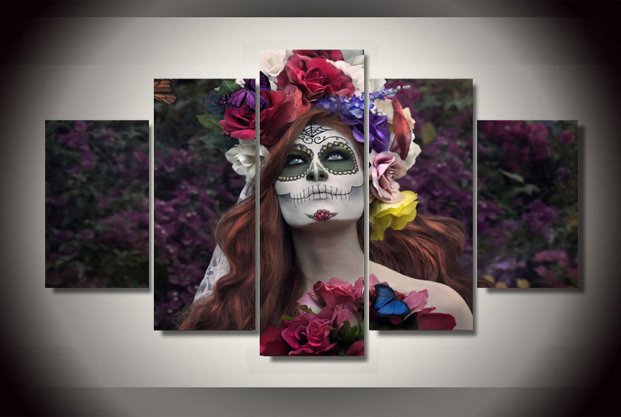 Day of the Dead Face Painting canvas art room decoration print poster drop shipping