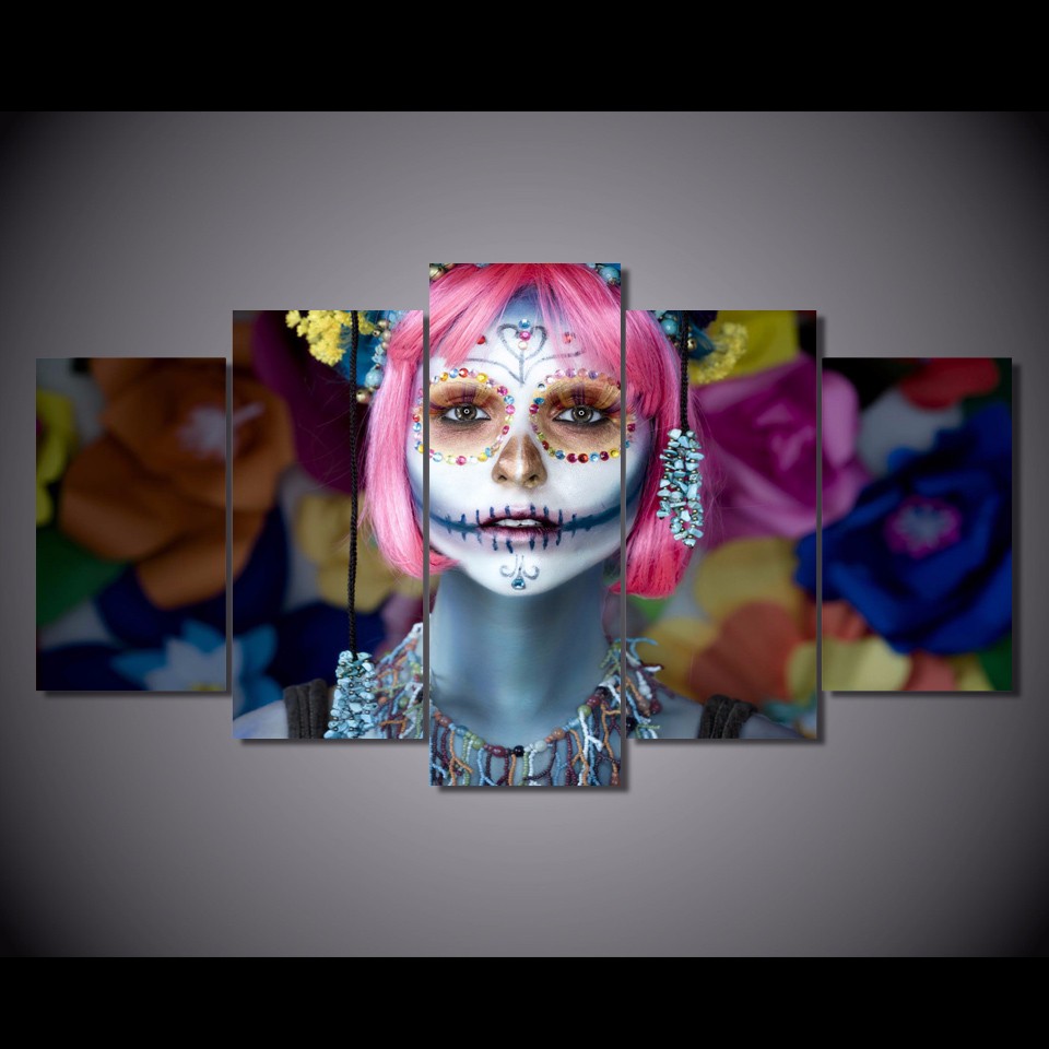 Day of the Dead Face Painting Canvas Wall Art poster Drop shipping