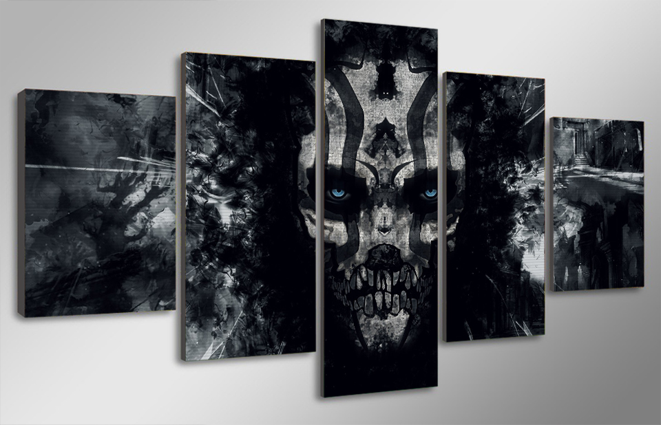 Dark painted skull Painting Wall Art Decor HD Print drop shipping