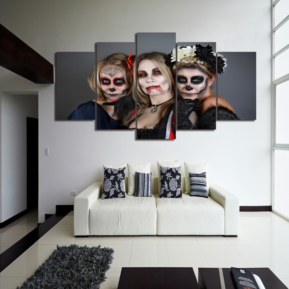 Day of the Dead Face Painting canvas wall art drop shipping