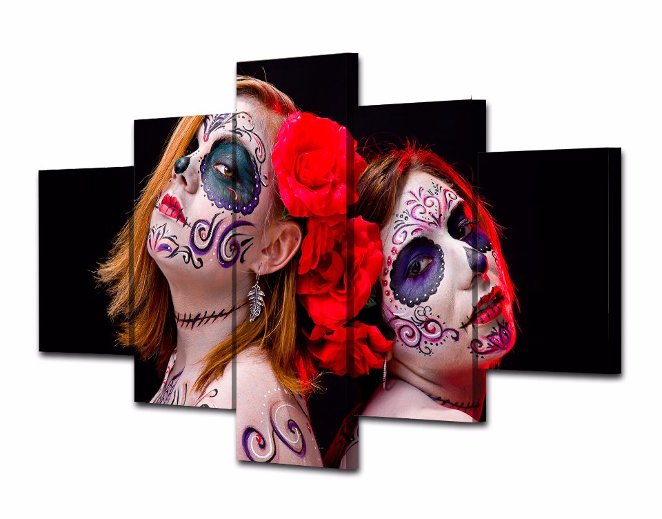 Day Of The Dead Girls Painting Canvas art Print poster drop shipping