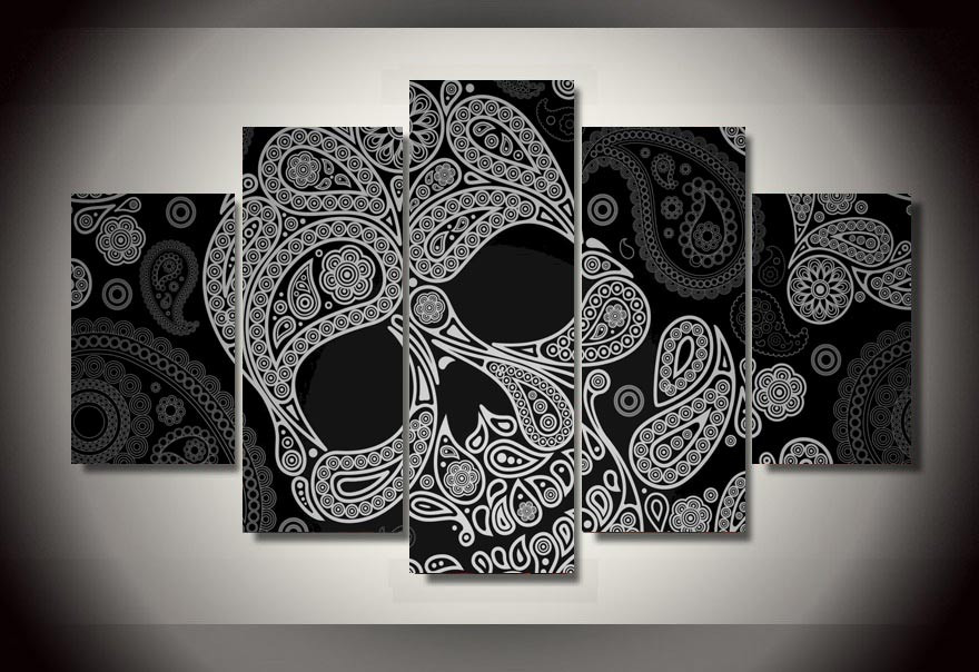 canvas art Printed skull art Painting wall art poster drop shipping