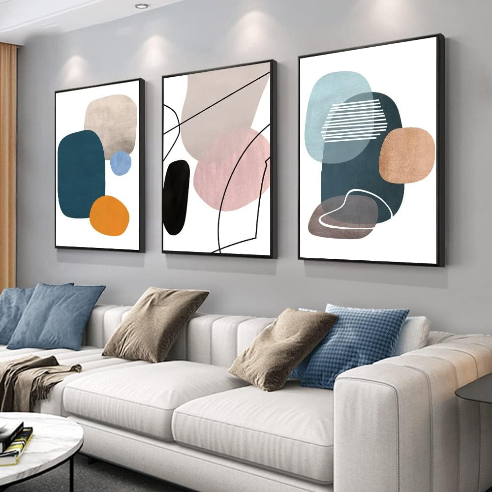 Print On Demand Aesthetic Wall Art Large size Decorative Paintings Abstract Simple Orange White Blue Picture Wall Art Canvas Prints Nature Home Decor Canvas prints wall art Drop shipping