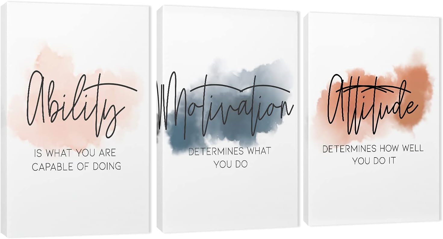  Inspirational Quotes Motivational Mindset Print Canvas wall art Home Decordrop shipping