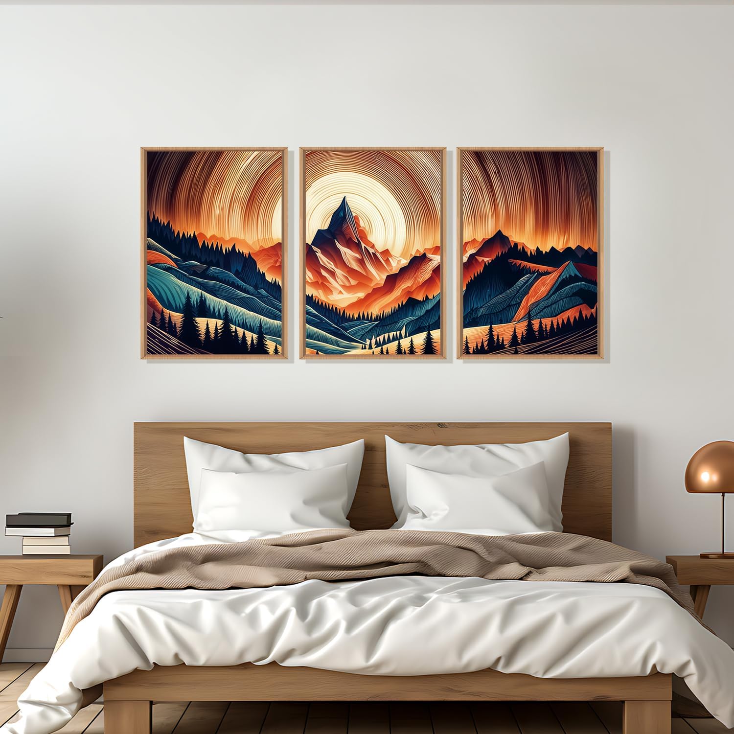 Wilderness Mountain Framed Forest Art Printdrop shipping