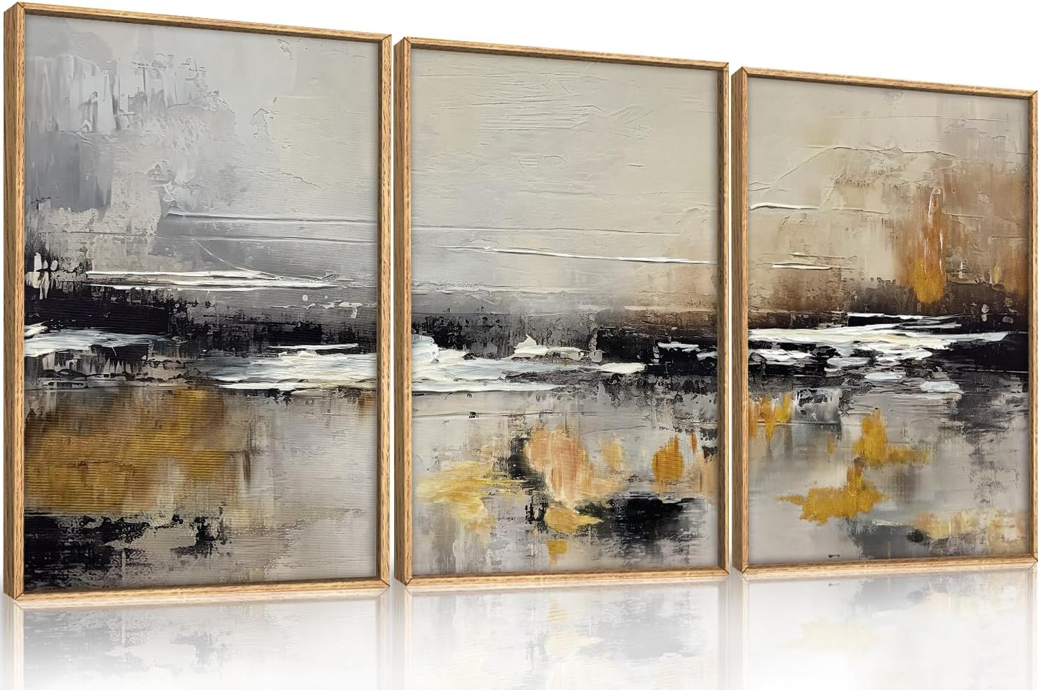 Giant Modern Brown Black Beige Dark Pastel Art Living Room, Bedroom, Office drop shipping