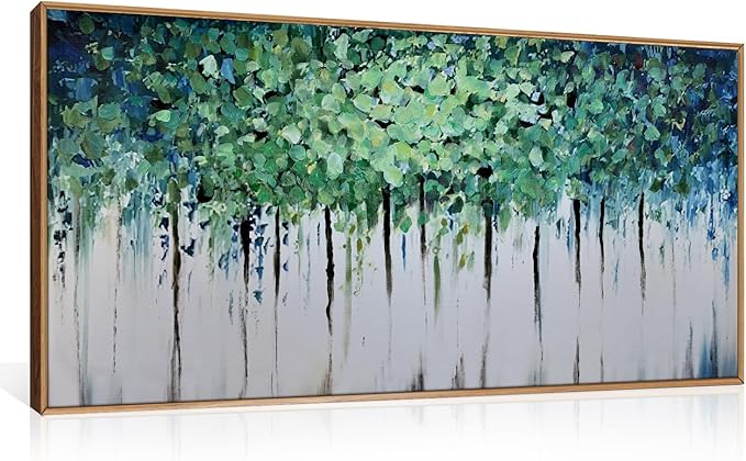 LargeTextured Green Tree Canvas Artwork  Living Room, Bedroom, Office, Dining Room Drop shipping