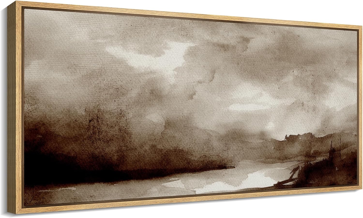 Drop shipping Moody Landscape Sepia Toned Illustrations Modern Art Living Room, Bedroom, Office  