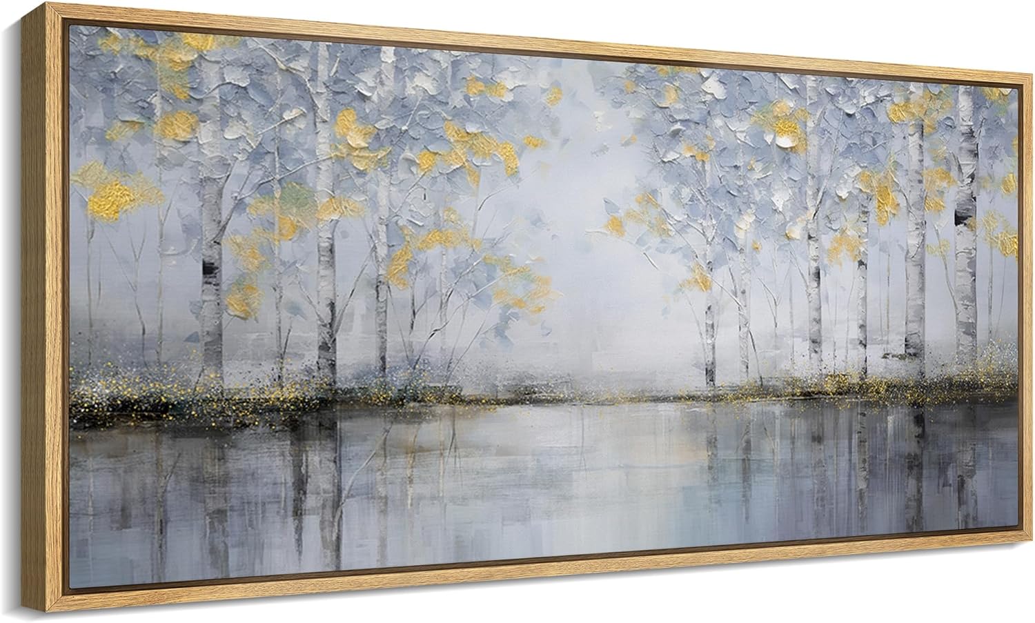 Winter Birch Trees Silver and Gold Nature Wilderness Antique Retro Fine Art Bedroom drop shipping