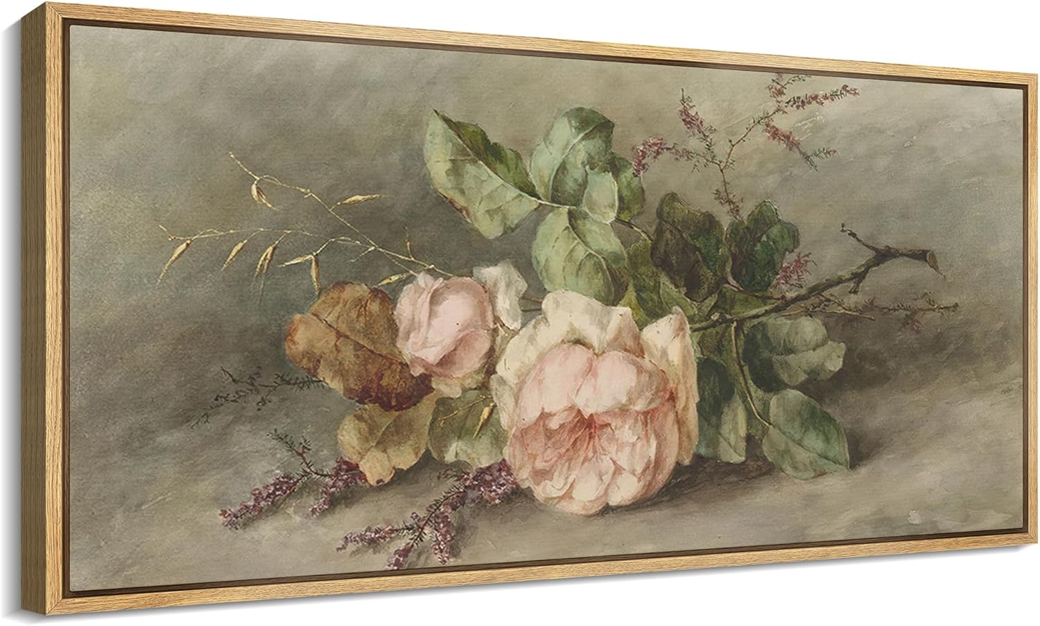 Floral Still Life Rose and Wildflower Nature Wilderness Antique Retro Fine Art Bedroom Drop shipping