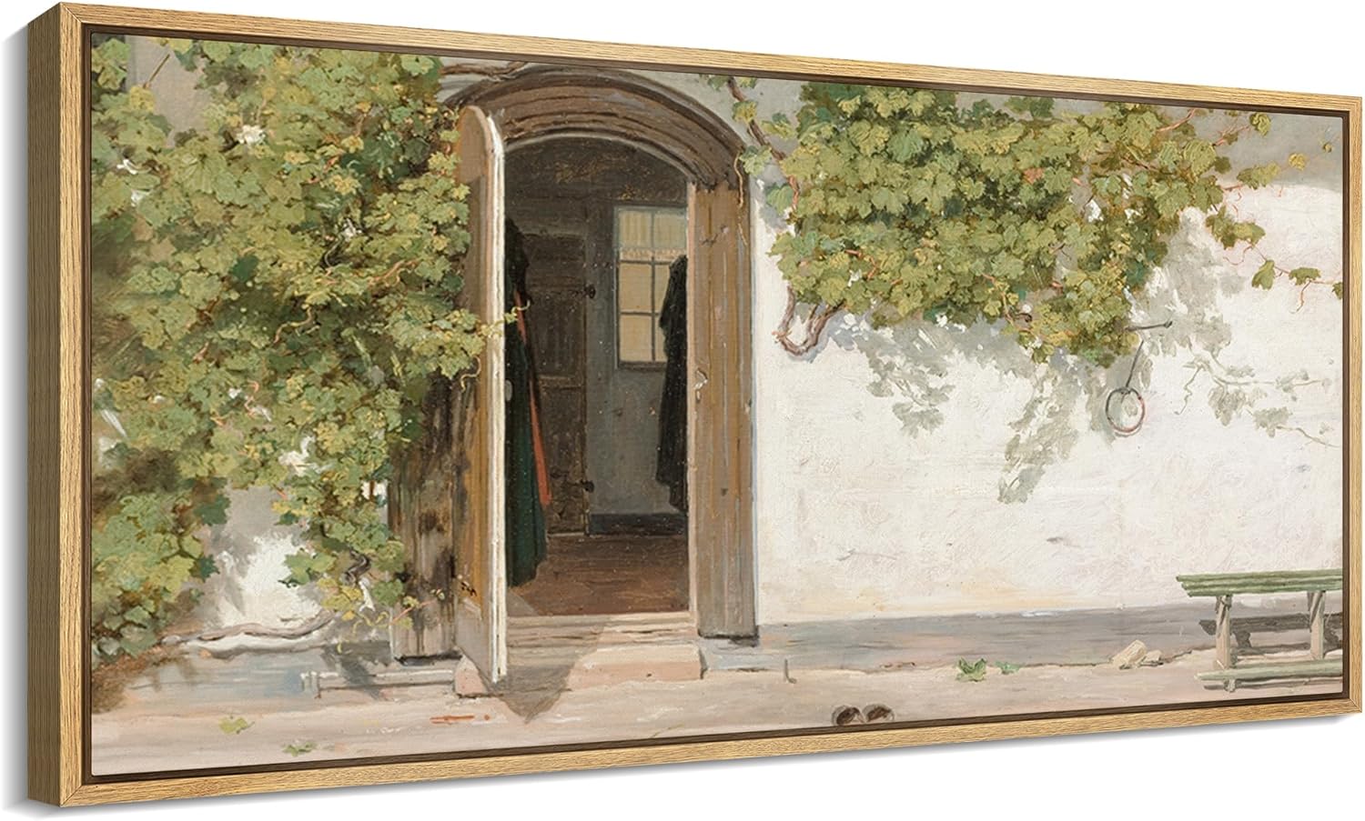 Mediterranean Doorway with Vines Nature Wilderness Antique Retro Fine Art Bedroom Drop shipping