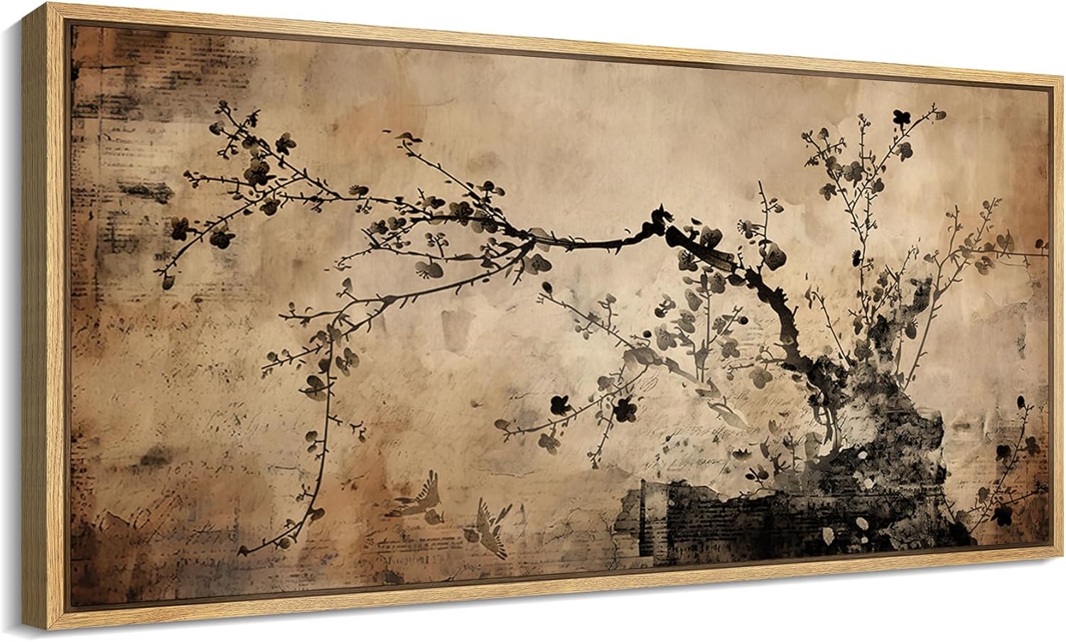   Vintage Botanical Branch Sepia Toned Retro Fine Art Bedroom Drop shipping