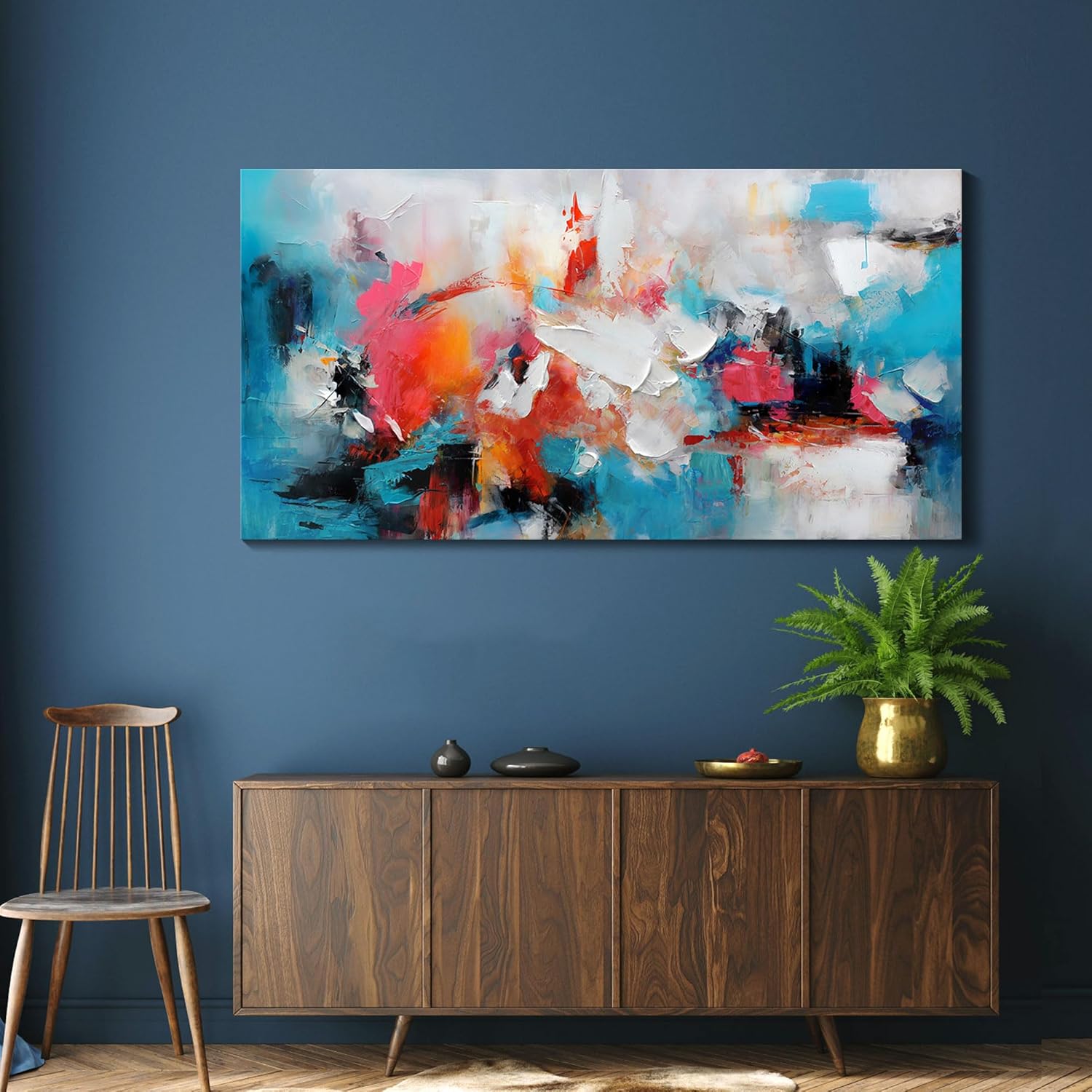 Large Blue and Pink bstract Wall Art Canvas Wall Art Living Room Bedrooms and dining Room Drop shipping