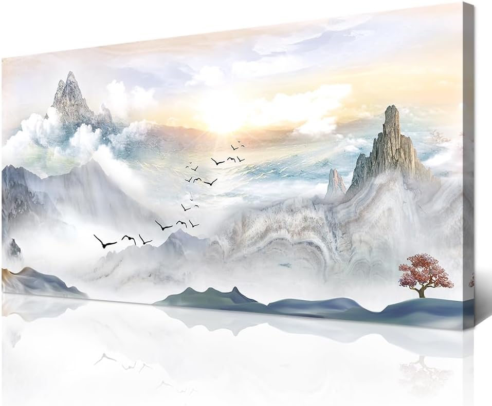 Landscape Watercolor Mountain Abstract Wall paintings Living Room Bedroom Drop shipping