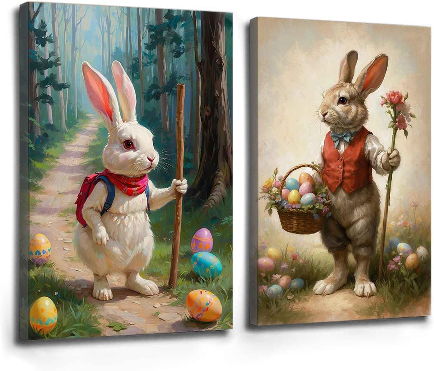 Hiking Easter Bunny Spring Forest drop shipping