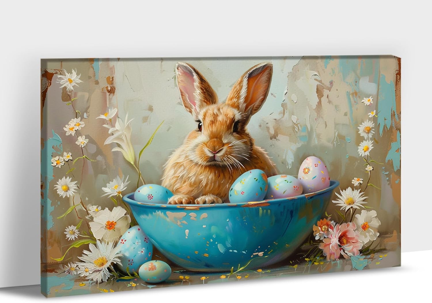  Framed Farmhouse Rustic Spring Cute Bunny Posters Wall for Easter  drop shipping