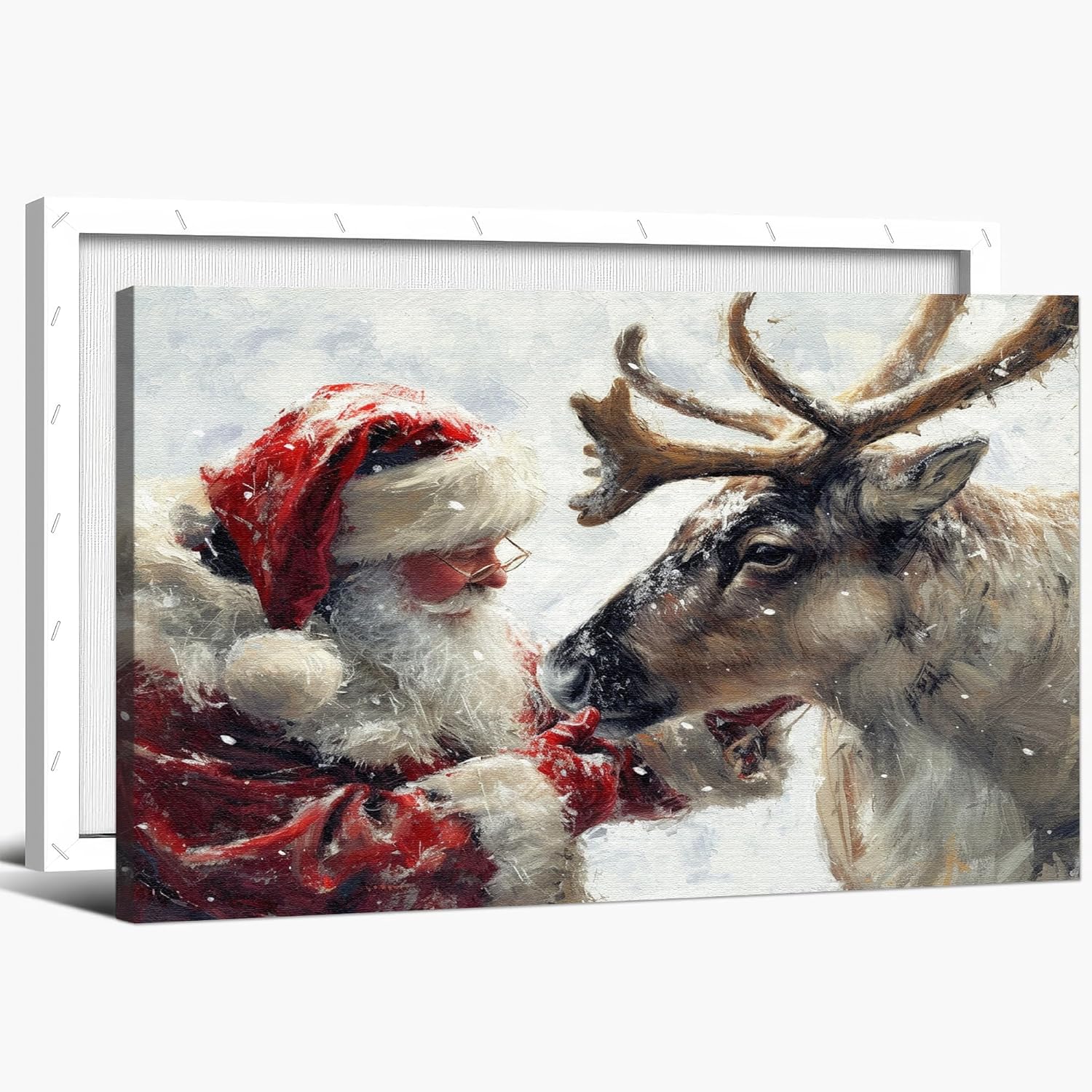 Direct shipping  Aesthetic Winter Christmas Santa and Elk Picture gift Wall Decor