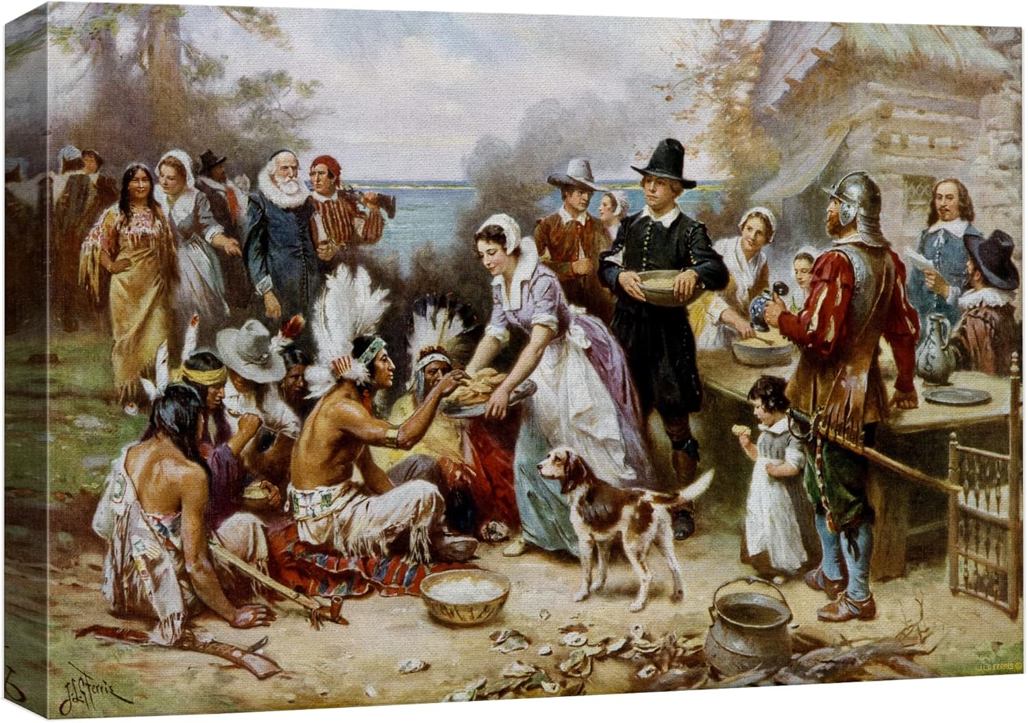  drop shipping gift The First Thanksgiving by Jean Leon Gerome Ferris