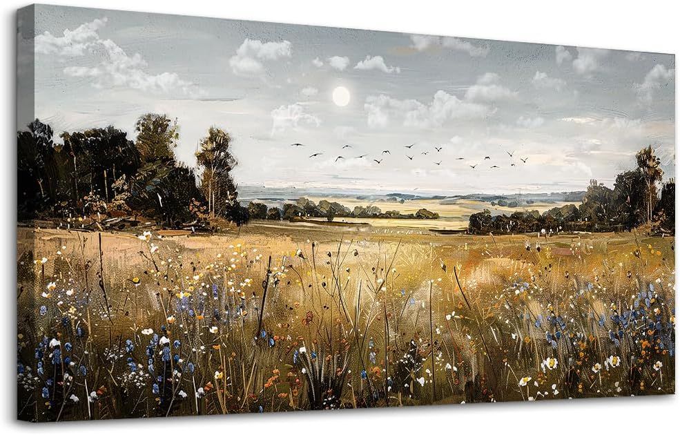 Field Scenery Countryside Wall Pictures Canvas Wall Art  Dropshipping